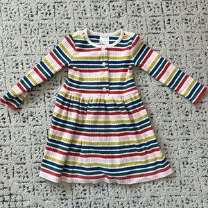 Hanna Andersson long sleeve stripe dress, 2T